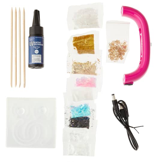 Blue Moon Studio&#x2122; UV Resin Craft Hoop Earring Starter Kit